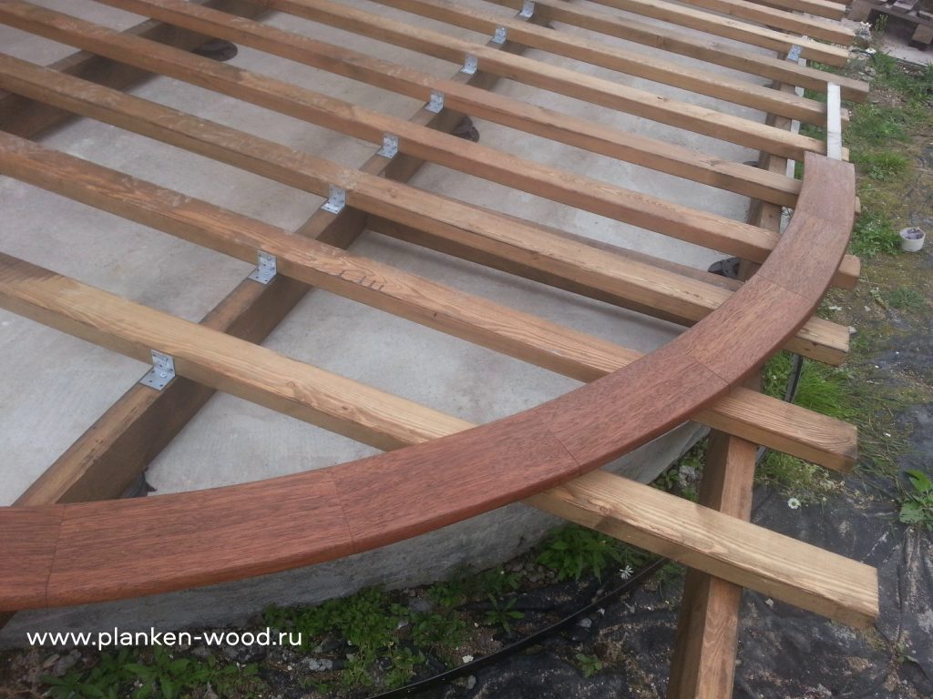 терраса доска тик монтаж